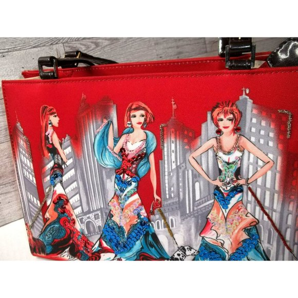 WOMEN LADIES RED SATIN FASHIONABLE STYLISH CHIC BOUTIQUE HANDBAG SHOULDER PURSE - Picture 2 of 14